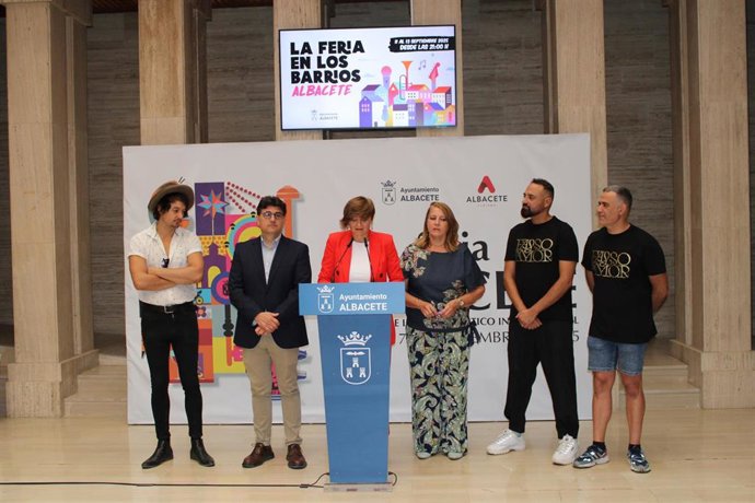Presentación de la programación musical de la Feria en los Barrios 2025 de Albacete.