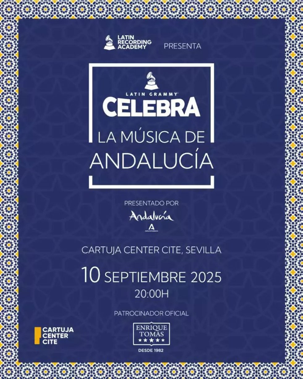 Enrique Tomás participará como patrocinador oficial en el evento Latin GRAMMY Celebra: La Música de Andalucía