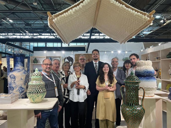 Representantes de la artesanía jiennense en la feria Maison & Objet París.