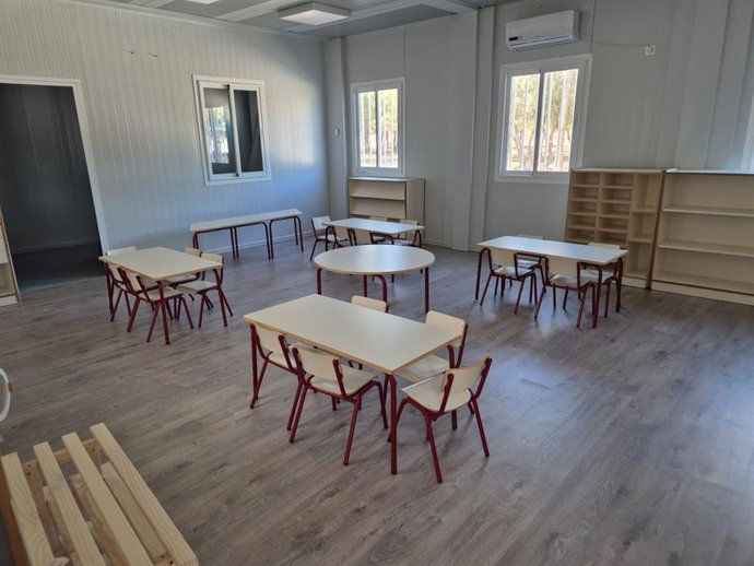 Imagen de un aula remitida por la Conselleria de Educación