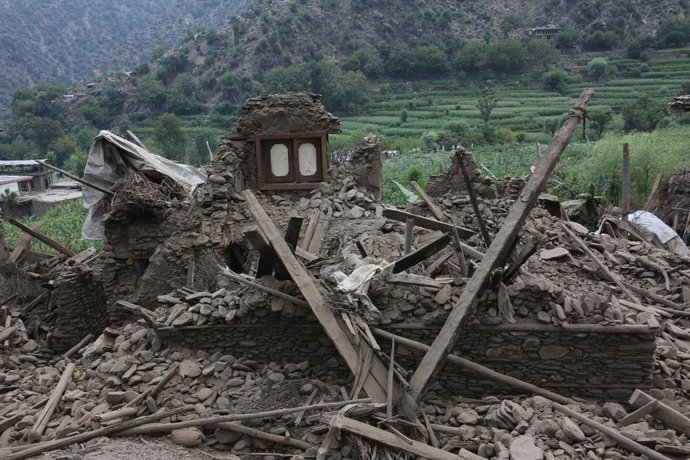 KUNAR, Sept. 2, 2025  -- This photo taken on Sept. 1, 2025 shows a view of the earthquake-hit area in Nurgal district of Kunar province, Afghanistan. The death toll from the powerful earthquake that struck eastern Afghanistan has climbed to 1,124, with 3,