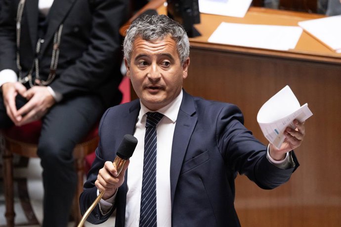Archivo - June 17, 2025, Paris, France, France: Session of questions to the government at the National Assembly - French Minister of Justice Gerald Darmanin POLITIQUE, ASSEMBLEE NATIONALE, HEMICYCLE