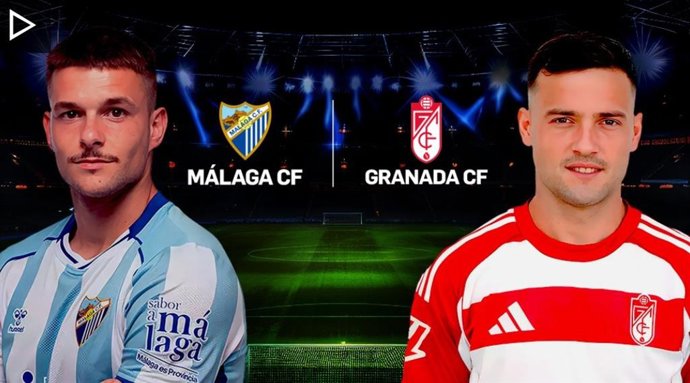 Canal Sur TV ofrecerá este sábado, a partir de las 20.55 horas, el partido correspondiente a la cuarta jornada de la la liga de fútbol en Segunda División que disputarán, en el estadio de La Rosaleda, el Málaga CF y el Granada CF.