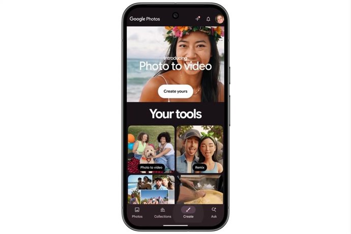 Create Tab en Google Fotos