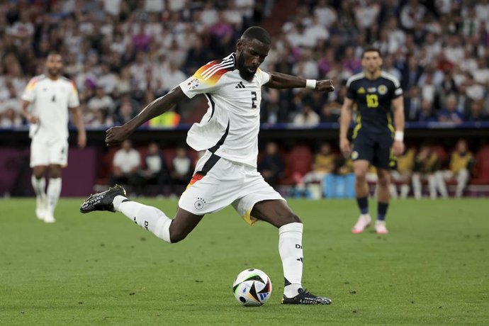 Archivo - Antonio Rudiger of Germany during the UEFA Euro 2024, Group A, football match between Germany and Scotland on June 14, 2024 at Allianz Arena in Munich, Germany - Photo Jean Catuffe / DPPI