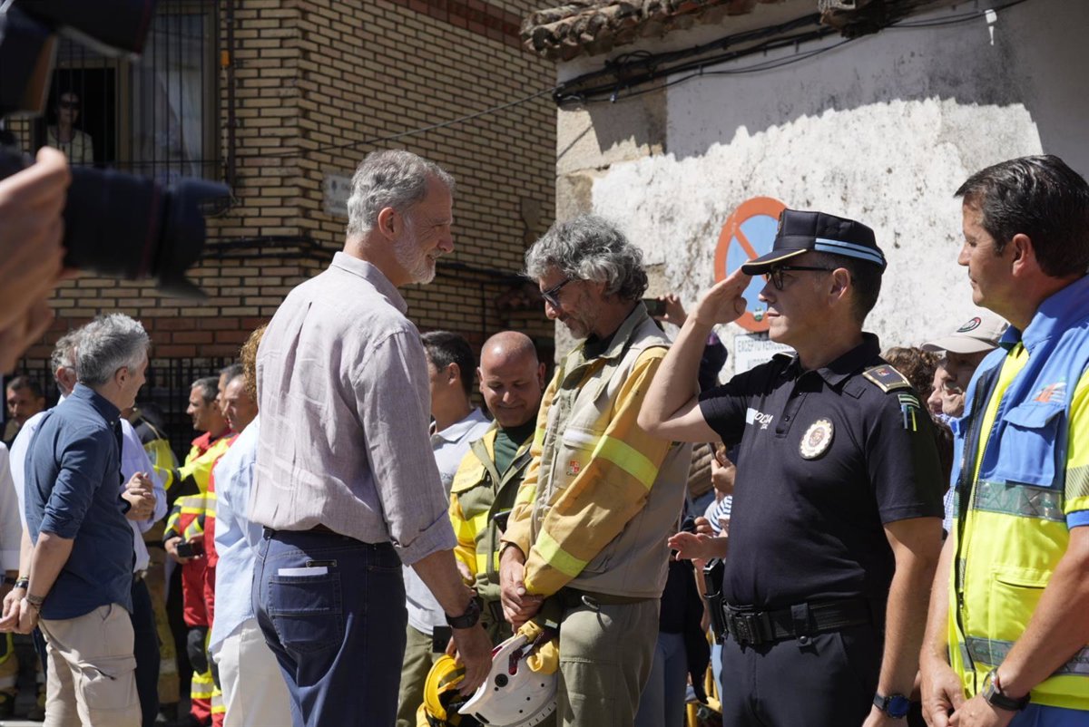 El Rey recibirá este martes a una representación del personal involucrado en el dispositivo aéreo de los incendios