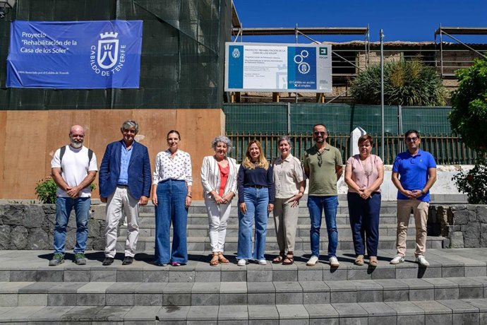 Visita a las obras de rehabilitación de la Casa Soler, en Vilaflor