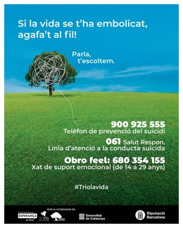 Cartel de la campaña 'Parla, t'escoltem' de la Diputación de Barcelona.