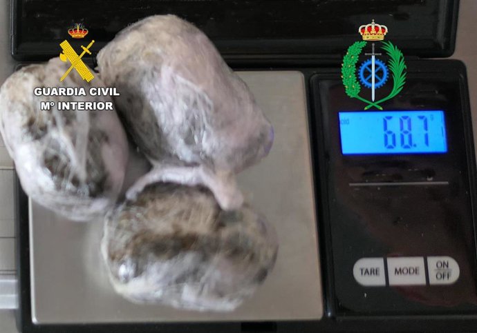 Imagen de las sustancias estupefacientes intervenidas a los detenidos en el Centro Penitenciario de Mansilla de las Mulas (León).