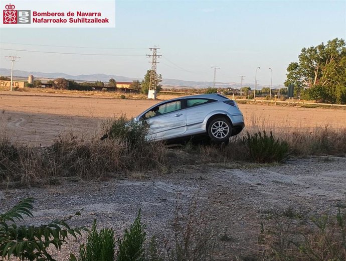 Uno de los vehículos implicados en el accidente.