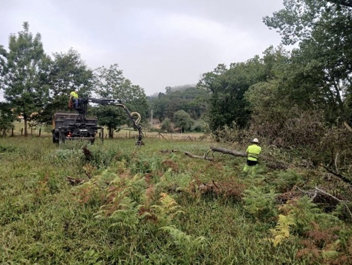 Trabajos de la CHC en el río Nora.