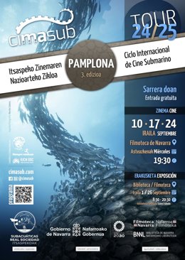 Cartel del ciclo de cine submarino.