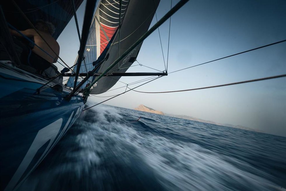 El 'Paprec Arkéa', durante una etapa de The Ocean Race Europe.