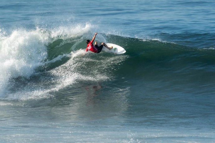 Luis Díaz, durante el Mundial de surf en El Salvador.