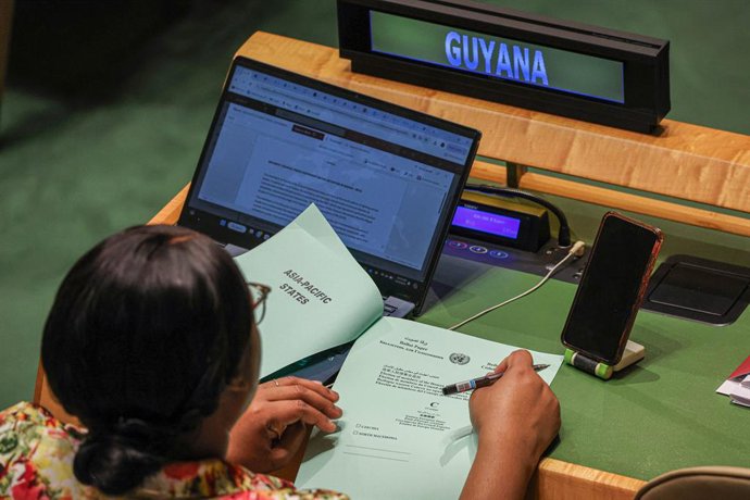 Archivo - Arquivo - Imagem de arquivo de um representante da Guiana na ONU.