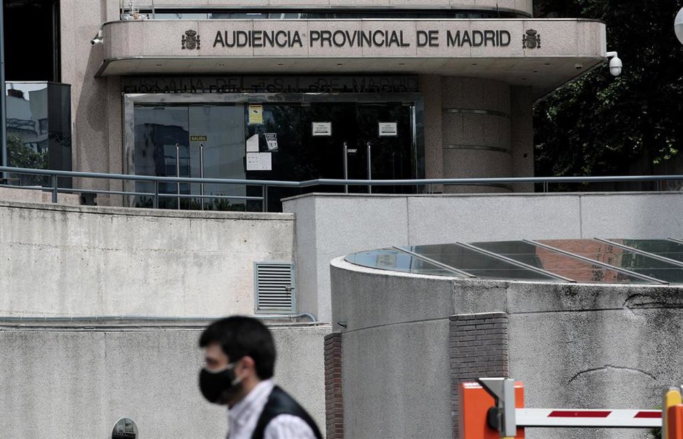 Archivo - Entrada a la Audiencia Provincial de Madrid. En Madrid (España), a 4 de junio de 2020.