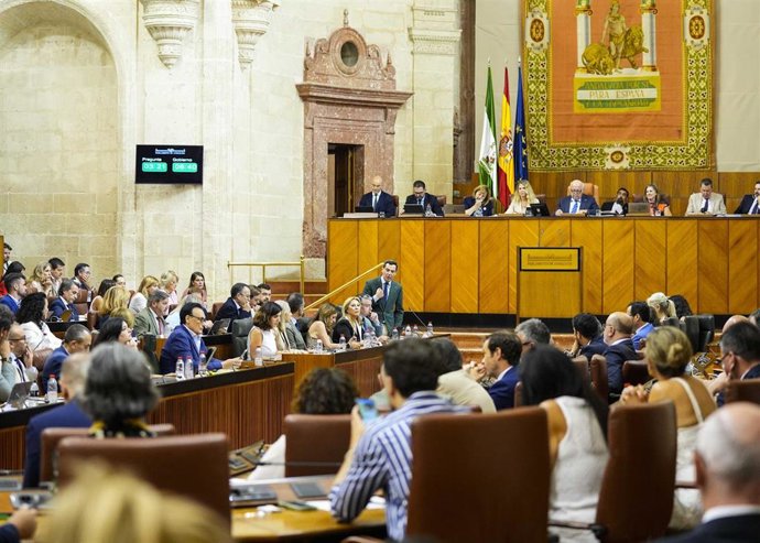 Archivo - Pleno del Parlamento de Andalucía