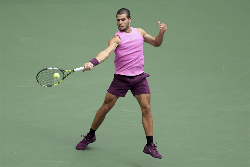 El tenista español Carlos Alcaraz en el US Open.
