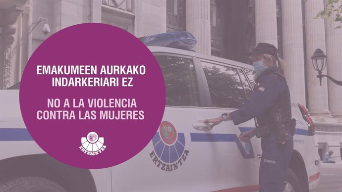 Cartaz contra a violência contra a mulher.