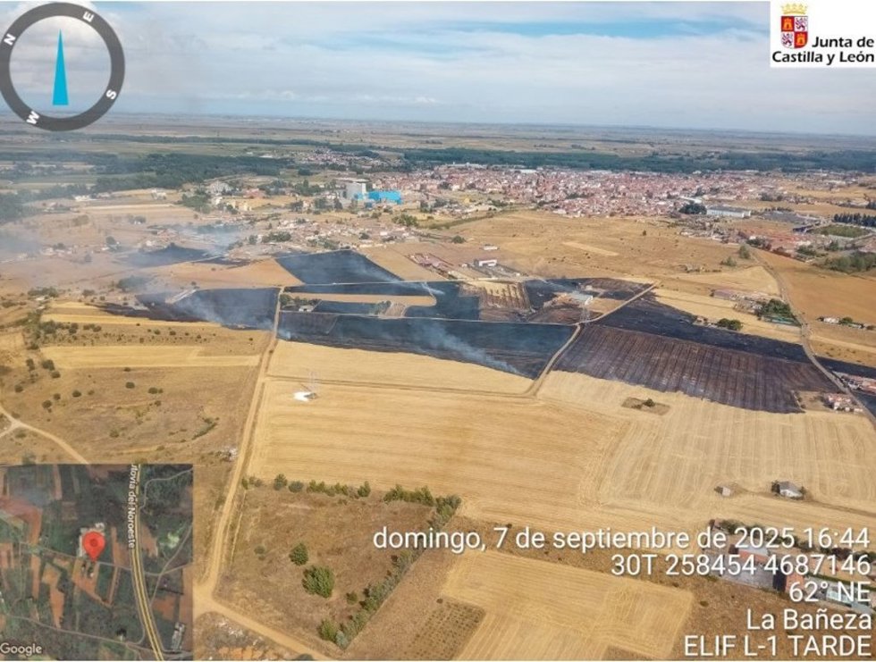Declarado índice de gravedad 1 en un incendio en Santiago de la Valduerna (León)