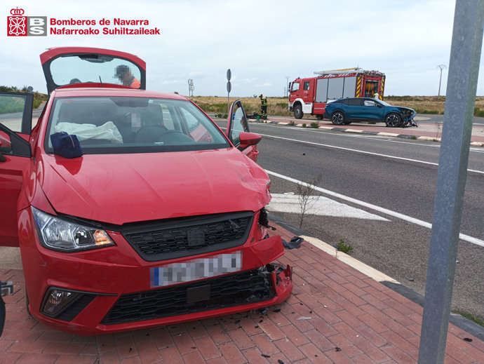 Uno de los vehículos implicados en el accidente.