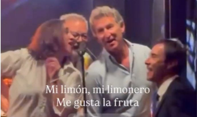 Captura del vídeo difundido por Alberto Núñez Feijóo