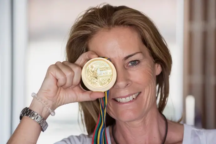 La exregatista Theresa Zabell, campeona olímpica en los Juegos de Barcelona'92 y Atlanta'96.