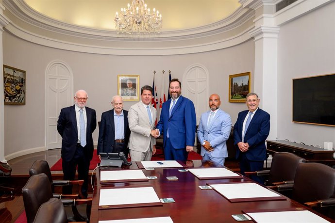 (Left To Right): Mr. Tony Provasoli, Senior Partner At Hassans International Law Firm; The Hon. Sir Joe Bossano, Minister For Economic Development And Inward Investment; The Hon. Mr. Fabian Picardo, Chief Minister Of Gibraltar; Mr. Konstantin Sokolov, Cha