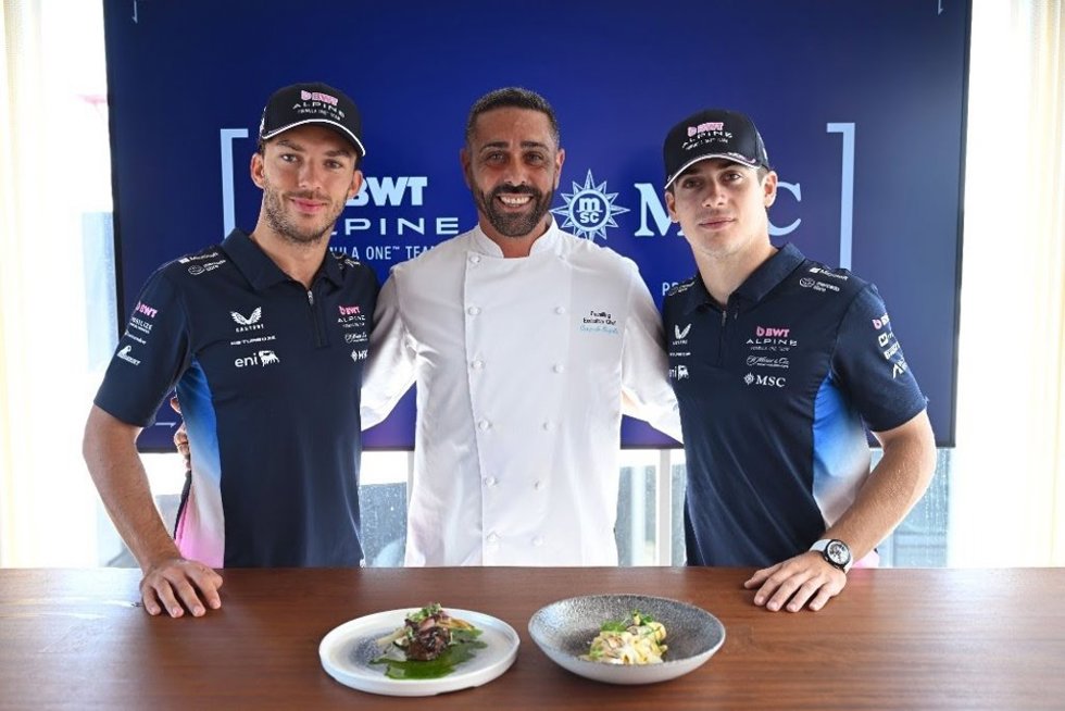 MSC Cruceros lleva su gastronomía al equipo BWT Alpine de Fórmula 1 en el GP de Italia