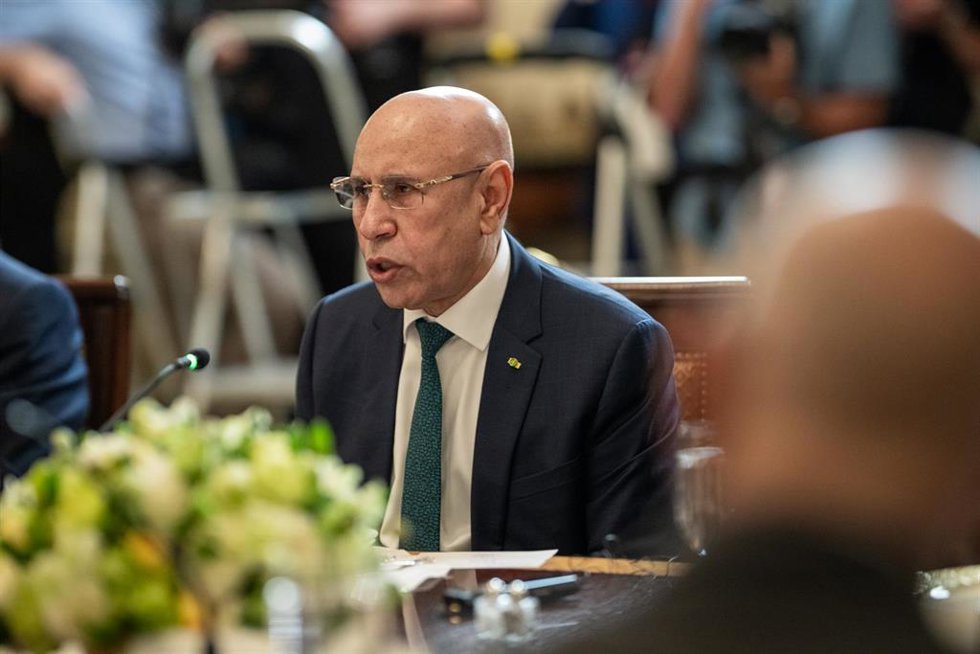 Archivo - El presidente de Mauritania, Mohamed OUld Cheij el Ghazuani, durante una recepción del presidente de EEUU, Donald Trump, con líderes de África en la Casa Blanca (archivo)