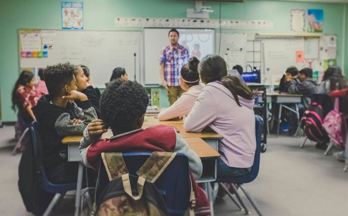 Alunos em uma sala de aula