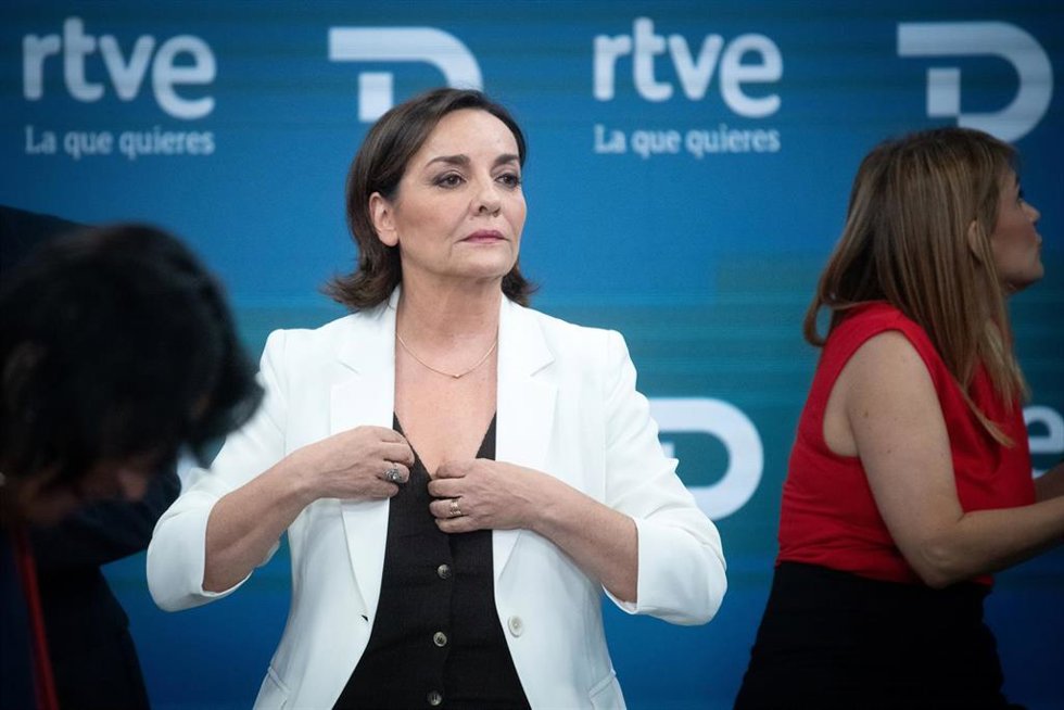 Archivo - La presentadora de TD2, Pepa Bueno, durante la presentación de las novedades y rostros para la próxima temporada de los Telediarios de RTVE, en Torrespaña, a 21 de julio de 2025, en Madrid (España).