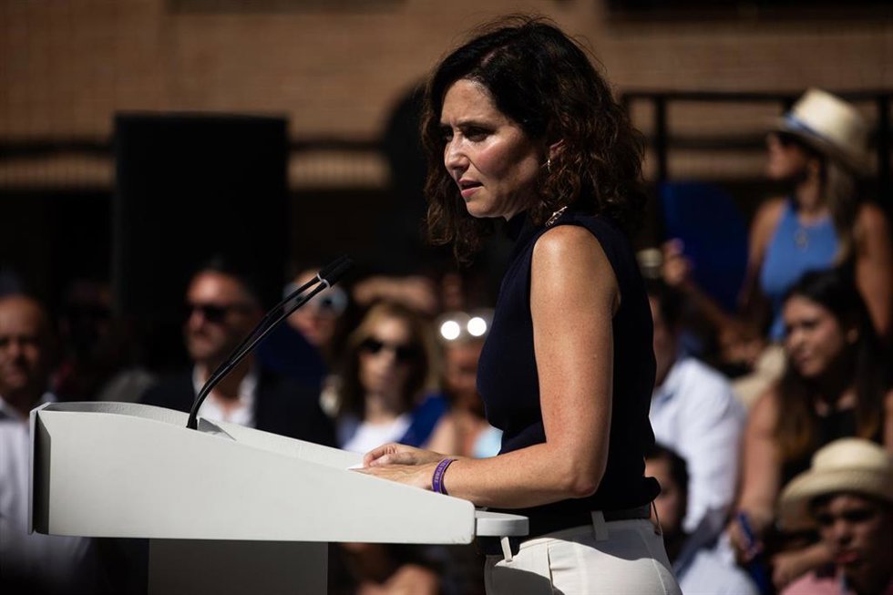 La presidenta de la Comunidad de Madrid, Isabel Díaz Ayuso. 