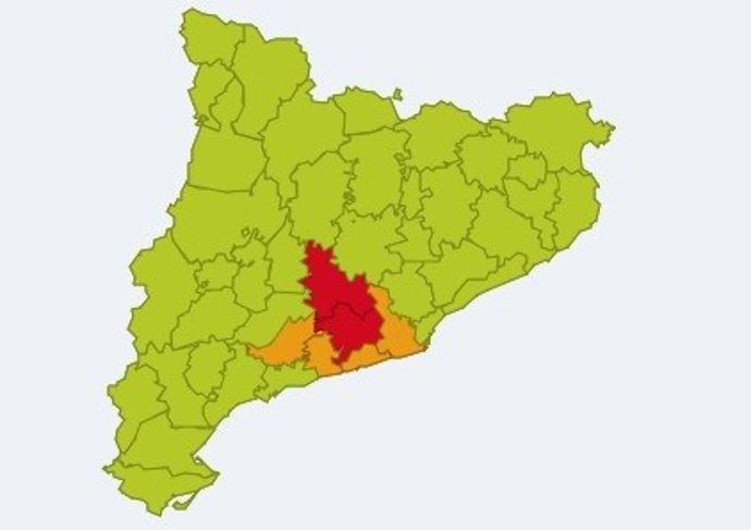 Avís per temps violent a 6 comarques de Tarragona i Barcelona