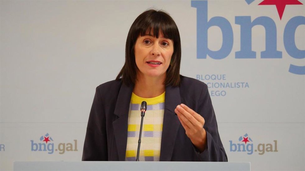 La líder del BNG, Ana Pontón, en rueda de prensa