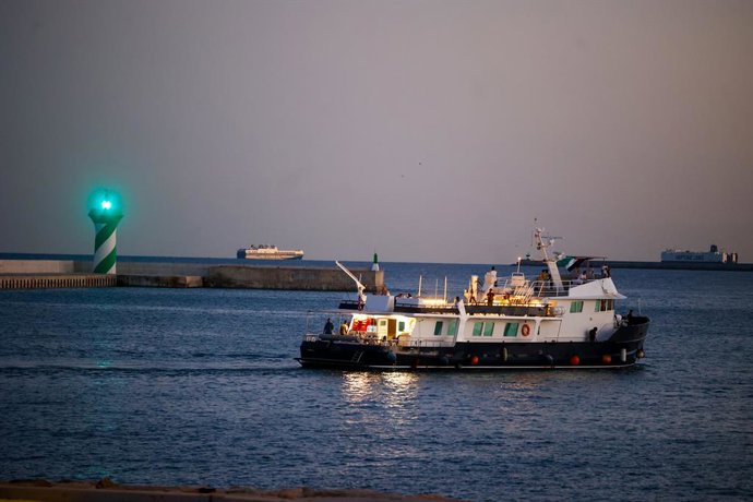A Flotilha Global Sumud retorna do Porto de Barcelona, em 1º de setembro de 20256, em Barcelona, Catalunha (Espanha). As cerca de vinte embarcações da Global Sumud Flotilla, que tiveram que retornar ao porto de Barcelona na noite de domingo, terão que dei