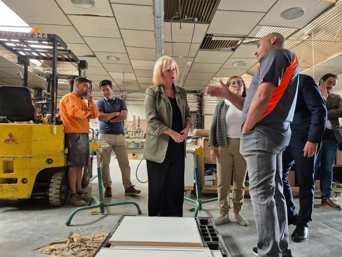 Leticia García, durante su visita.