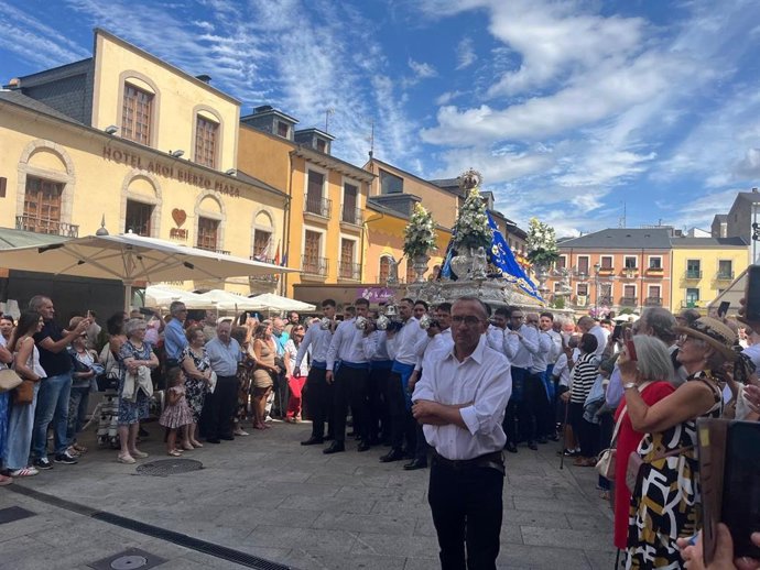 Imagen de la celebación este lunes de La Encina en Ponferrada (León) y el Día del Bierzo.