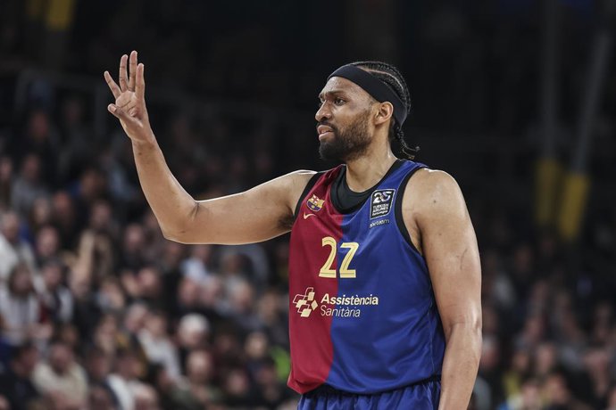 Archivo - Jabari Parker of FC Barcelona gestures during the Turkish Airlines Euroleague, match played between FC Barcelona and FC Bayern Munich at Palau Blaugrana on March 25, 2025 in Barcelona, Spain.