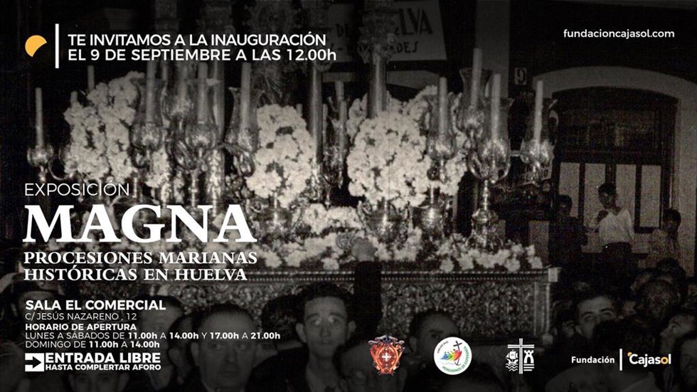 Cartel de la exposición sobre las procesiones magnas de Huelva de la Fundación Cajasol.