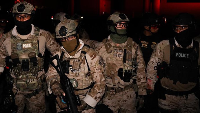 Archivo - Fuerzas de seguridad de EEUU en Los Ángeles