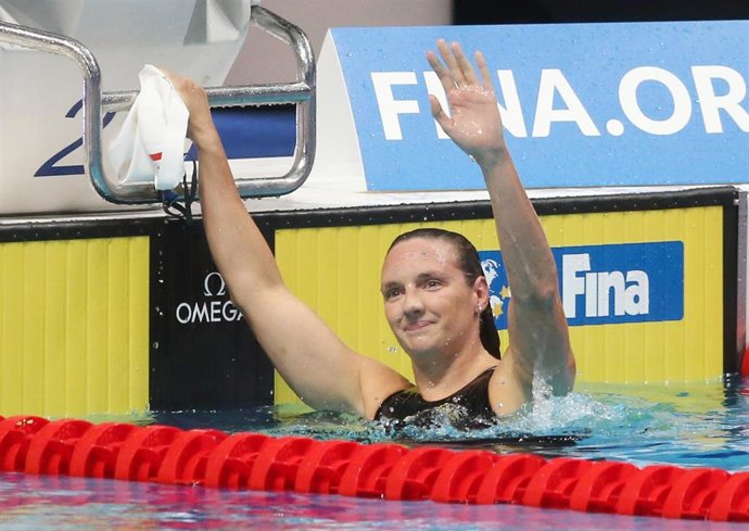 Archivo - La nadadora húngara Katinka Hosszu, una de las que demandó a la FINA