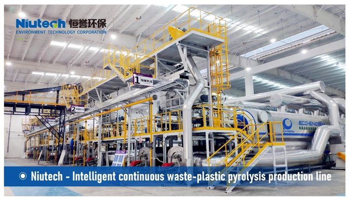 Niutech - Intelligent continuous waste plastic pyrolysis production line