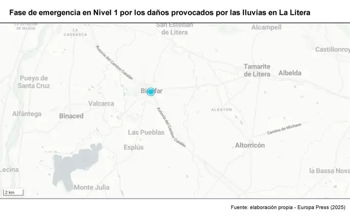 Situación en La Litera