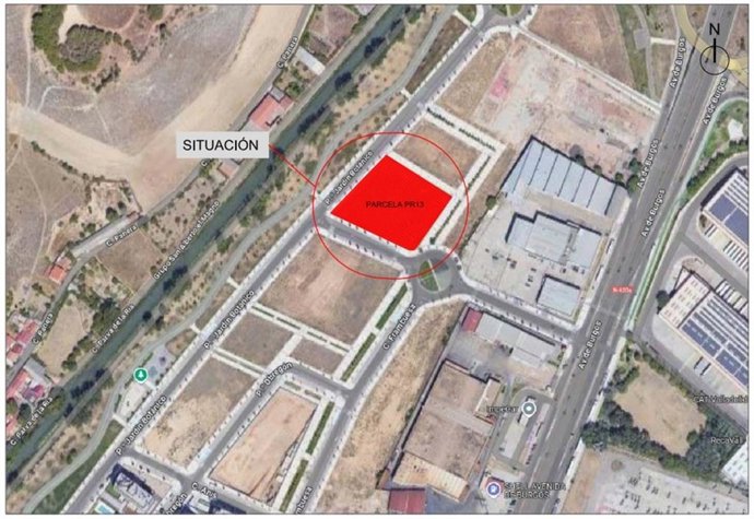 Plano de la ubicación de la promoción de viviendas en Puente Jardín.