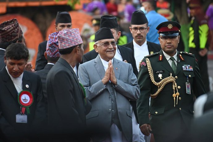 Archivo - Arquivo - Imagem de arquivo do primeiro ministro do Nepal, Sharma Oli.