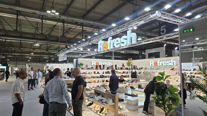 Estand de una de las marcas regionales de calzado que ha expuesto sus productos en la feria ‘Micam’, celebrada en Milán