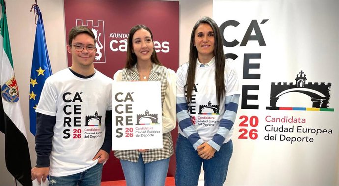 Archivo - Presentación de la candidatura de Cáceres como Ciudad Europea del Deporte en 2026 en una foto de archivo