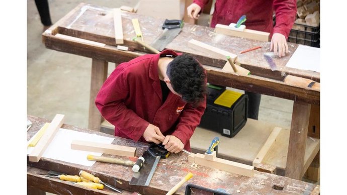 Un joven de FP en una imagen facilitada por la Conselleria