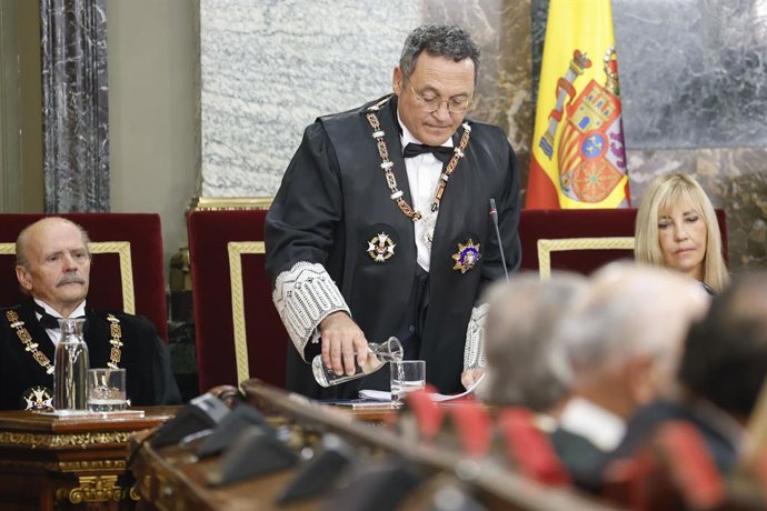 El fiscal general de l'Estat, Álvaro García Ortiz, durant l'acte d'obertura de l'any judicial.